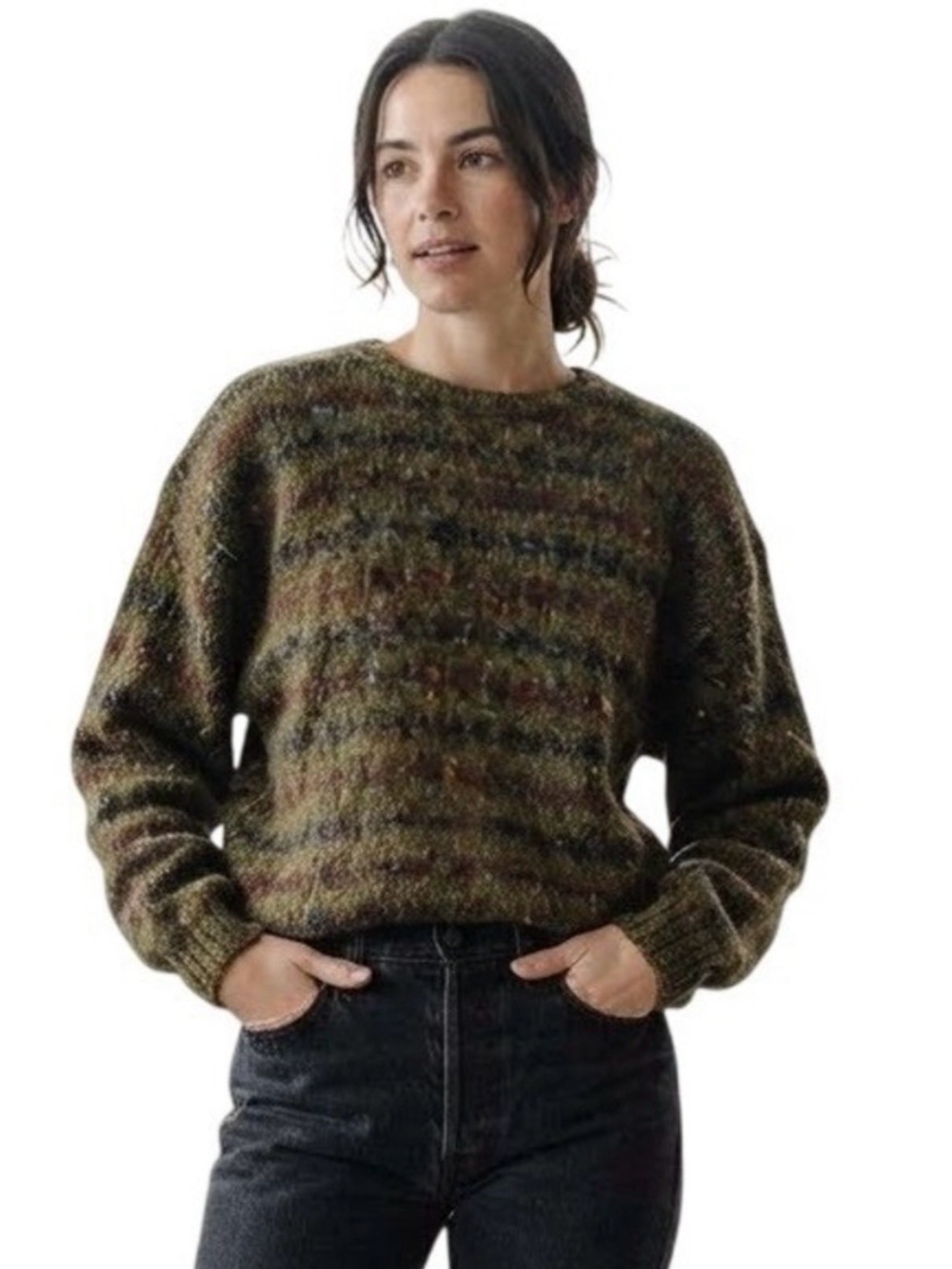 Marshall Fields Wool Sweater Multi-Color Knit Gorpcore Mens Size Medium‎ Vintage